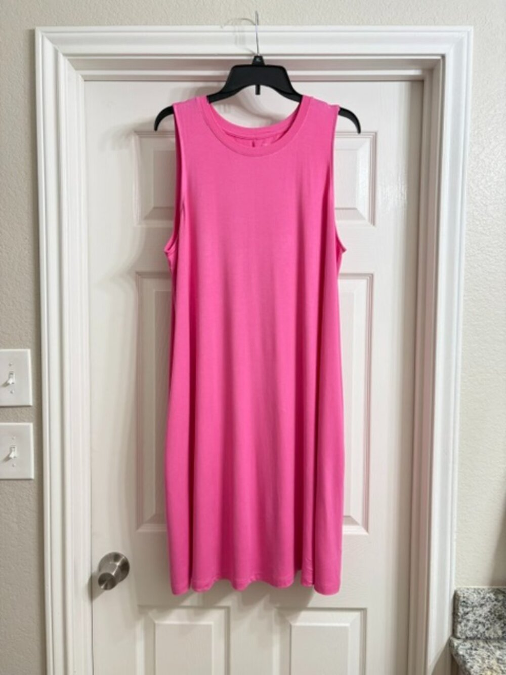 Time and Tru Women's Pink Stretchy Sleeveless Dress, Size XL